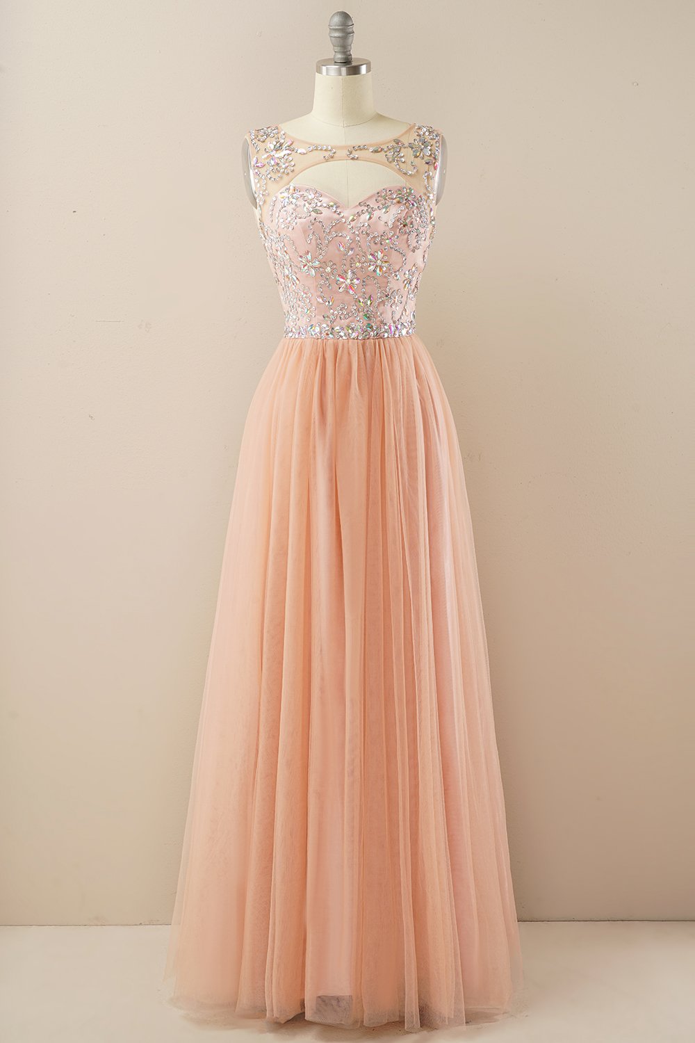 Vestido de baile de tulle de missanga