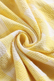 Vestido amarelo plaid halter 1950