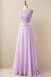 Vestido de baile longo applique