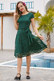 Vestido Midi de Renda Verde