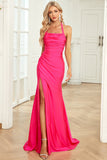 Sereia Halter Fuchsia Vestido de Festa