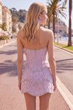 Vestido Bodycon Bodycon Sweetheart Pink com contas