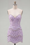 Vestido Bodycon Bodycon Sweetheart Pink com contas