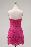 Vestido Bodycon Bodycon Sweetheart Pink com contas