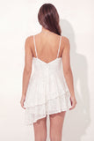 Vestido de Graduação Mini Mini Graduação Branco Branco A-Line Assimétrico