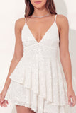Vestido de Graduação Mini Mini Graduação Branco Branco A-Line Assimétrico