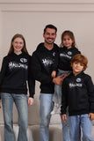 Família set Preto Manga Longa Sweatshirt