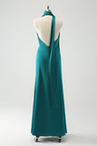 Bainha de Pavão V-Neck Backless Vestido de Noiva com Fenda