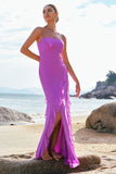 Tahiti Esparguete Alças Chiffon Vestido Longo Madrinha com Folhos
