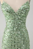 Sparkly Green Bodycon Sequins Lace Up Vestido Curto Homecoming