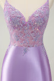 Sparkly Bodycon Lilac Esparguete Correias Homecoming Dress com Sequins