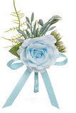 Elegante Corsage de pulso de baile de pérola azul para festa de casamento