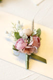 Corsage de pulso romântico azul do baile de formatura para festa de casamento