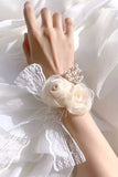 Champagne Pearl Prom Corsage Pulso para casamento