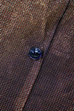 Sparkly Brown One Button Xaile Lapela Blazer Masculino