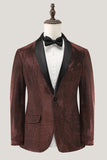 Xale Lapela Brown One Button Blazer Masculino