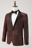 Xale Lapela Brown One Button Blazer Masculino