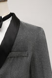 Grey Shawl Lapela Single Breasted Men's Prom Blazer