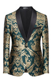 Blazer Masculino Verde Escuro com Bordado