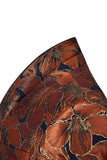 Castanho Jacquard Xaile Lapela Masculino 2 Peças Ternos