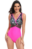 Flor preta 2-Piece Boho Push Up Print Halter Strap maiôs