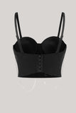 Espartilho Bustier Preto Brilhante