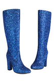 Botas Sparkly Blue High Heel Cowgirl