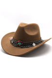 Wide Brim Fedora Cavalheiro Sir Church Vintage Western Cowboy Hat