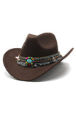 Wide Brim Fedora Cavalheiro Sir Church Vintage Western Cowboy Hat