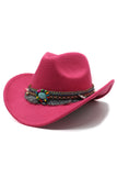 Wide Brim Fedora Cavalheiro Sir Church Vintage Western Cowboy Hat
