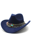 Wide Brim Fedora Cavalheiro Sir Church Vintage Western Cowboy Hat