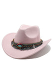 Wide Brim Fedora Cavalheiro Sir Church Vintage Western Cowboy Hat