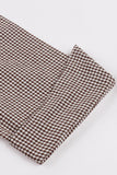 Vestido preto de lapel neck plaid vintage 1950
