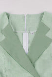 Vestido preto de lapel neck plaid vintage 1950