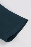 Vestido simples Borgonha Lapel Neck Vintage 1950s