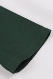 Dark Green Stand Collar Vintage Vestido dos anos 1950