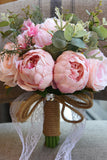 Buquê de casamento artificial rosa