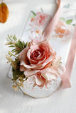 Corsage de pulso elegante Blush Prom e Boutonniere masculino para festa de casamento