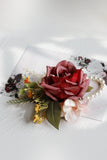 Corsage de pulso elegante Blush Prom e Boutonniere masculino para festa de casamento