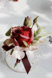 Corsage de pulso elegante Blush Prom e Boutonniere masculino para festa de casamento