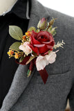 Corsage de pulso elegante Blush Prom e Boutonniere masculino para festa de casamento