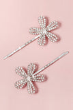 2pcs flor em forma de noiva bangs hairpins