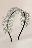 Verde Vintage Bridal Crystal Headband para festa de casamento
