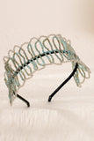 Verde Vintage Bridal Crystal Headband para festa de casamento