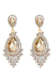 Liga da Noiva Rhinestone Tear Drop Shaped Champagne Brincos (1par)