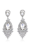 Liga da Noiva Rhinestone Tear Drop Shaped Champagne Brincos (1par)