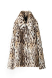 Leopardo Branco Mulheres inverno Faux Fur Casaco