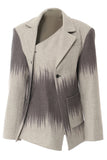 Blazer Feminino Lapela Cinzento