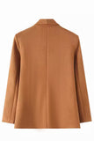 Casual Camel Shawl Lapela Frente Aberta Mulheres Blazer