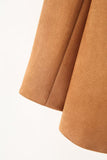 Casual Camel Shawl Lapela Frente Aberta Mulheres Blazer